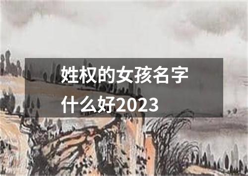 姓权的女孩名字什么好2023