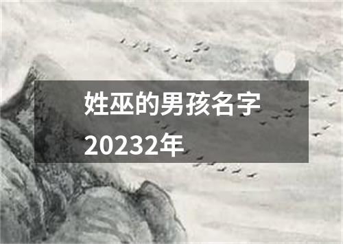 姓巫的男孩名字20232年