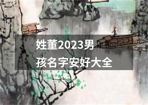 姓董2023男孩名字安好大全