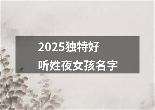 2025独特好听姓夜女孩名字