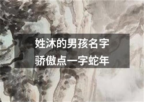 姓沐的男孩名字骄傲点一字蛇年