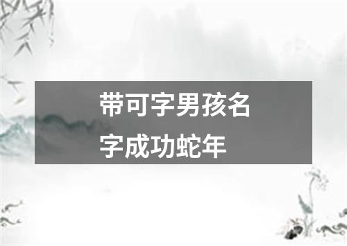 带可字男孩名字成功蛇年