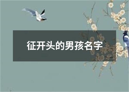 征开头的男孩名字