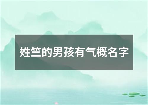 姓竺的男孩有气概名字