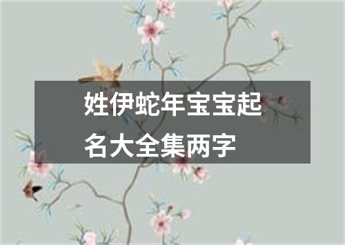 姓伊蛇年宝宝起名大全集两字