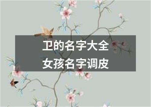卫的名字大全女孩名字调皮