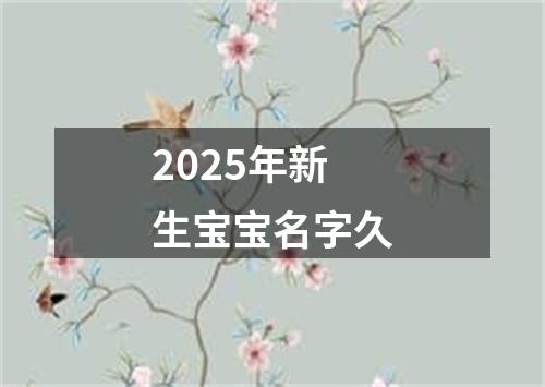 2025年新生宝宝名字久