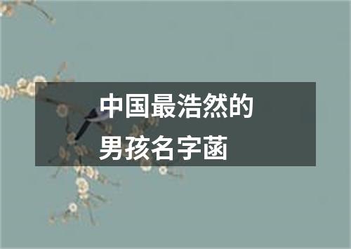 中国最浩然的男孩名字菡
