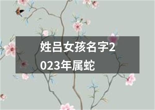 姓吕女孩名字2023年属蛇