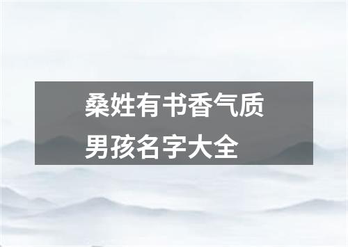 桑姓有书香气质男孩名字大全