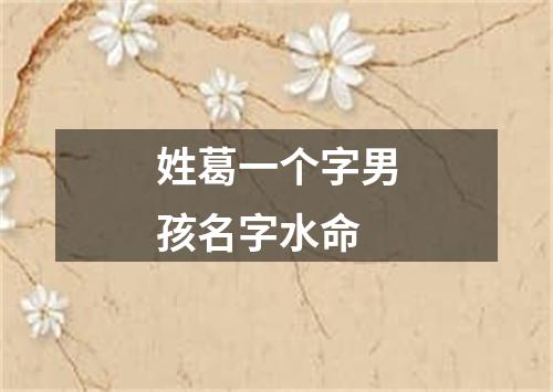 姓葛一个字男孩名字水命