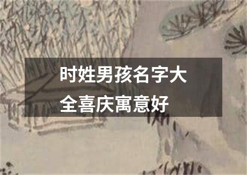 时姓男孩名字大全喜庆寓意好