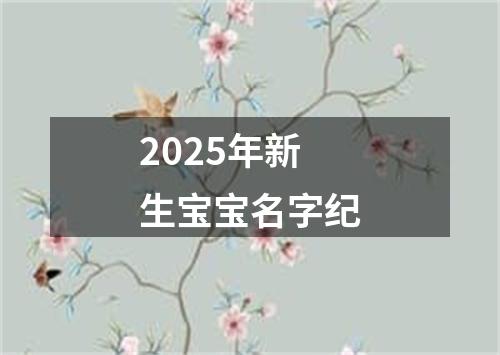 2025年新生宝宝名字纪