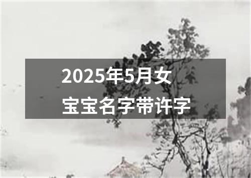 2025年5月女宝宝名字带许字