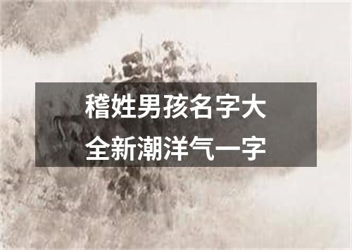 稽姓男孩名字大全新潮洋气一字