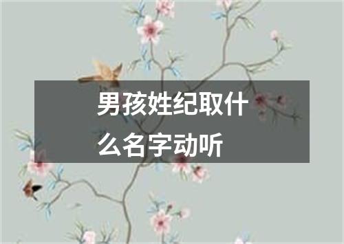 男孩姓纪取什么名字动听