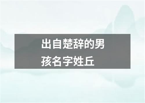 出自楚辞的男孩名字姓丘