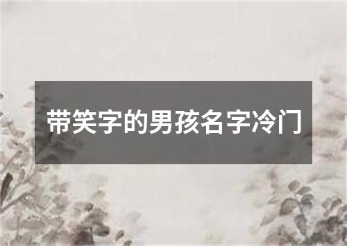 带笑字的男孩名字冷门