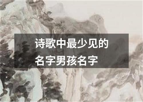 诗歌中最少见的名字男孩名字