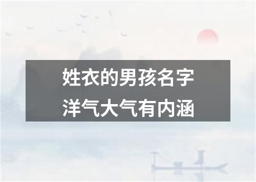 姓衣的男孩名字洋气大气有内涵
