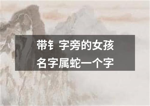 带钅字旁的女孩名字属蛇一个字