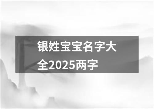 银姓宝宝名字大全2025两字