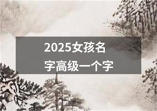 2025女孩名字高级一个字