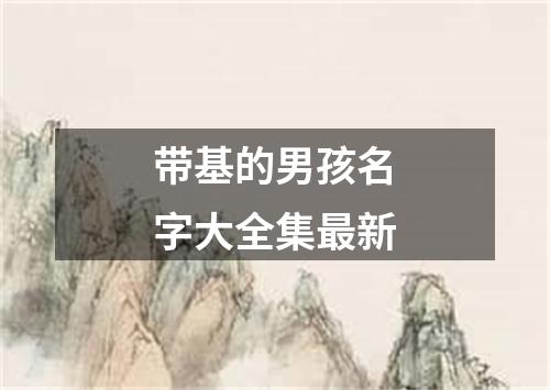 带基的男孩名字大全集最新