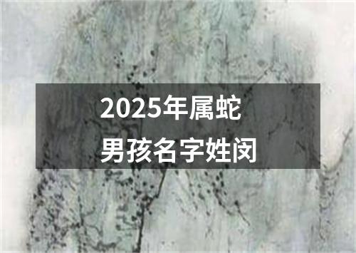 2025年属蛇男孩名字姓闵