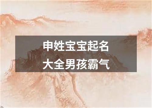 申姓宝宝起名大全男孩霸气