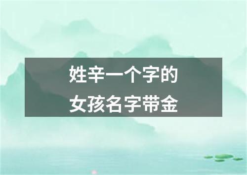 姓辛一个字的女孩名字带金