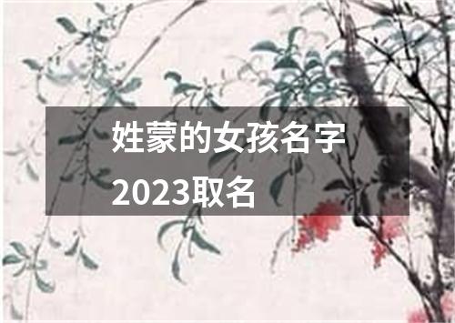 姓蒙的女孩名字2023取名