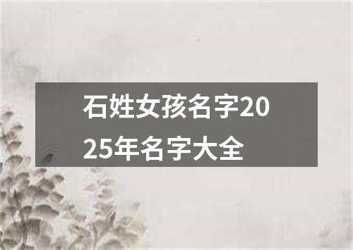 石姓女孩名字2025年名字大全