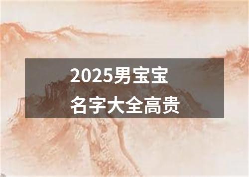 2025男宝宝名字大全高贵