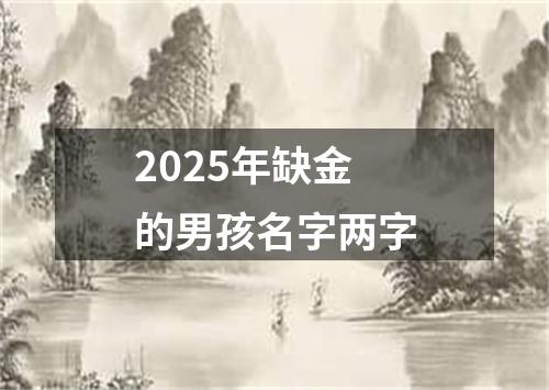 2025年缺金的男孩名字两字