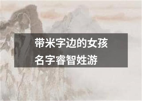 带米字边的女孩名字睿智姓游