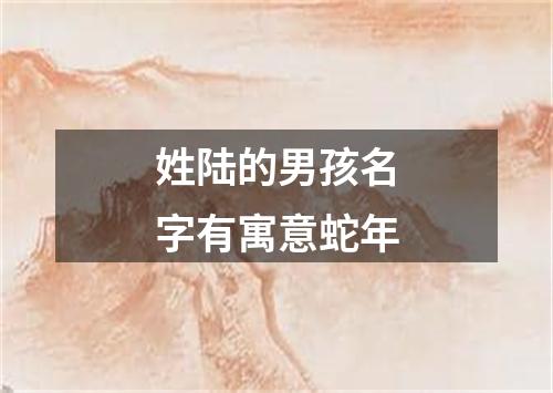 姓陆的男孩名字有寓意蛇年