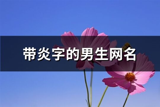 带炎字的男生网名(97个)