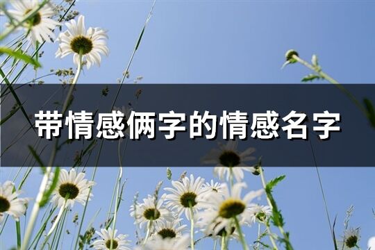 带情感俩字的情感名字(精选41个)