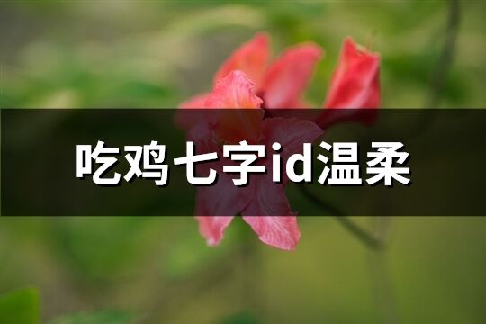 吃鸡七字id温柔(优选95个)