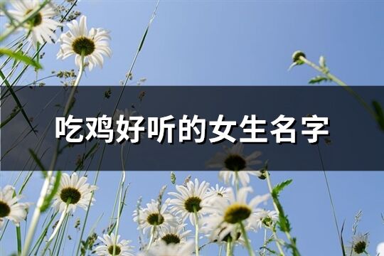 吃鸡好听的女生名字(优选502个)