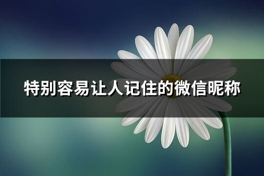 特别容易让人记住的微信昵称(共275个)