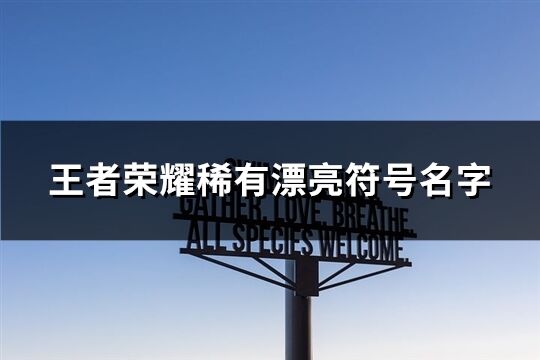 王者荣耀稀有漂亮符号名字(128个)