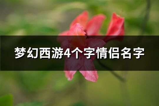 梦幻西游4个字情侣名字(共344个)