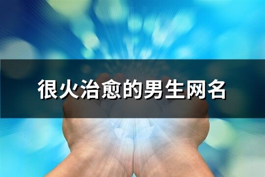 很火治愈的男生网名(共544个)