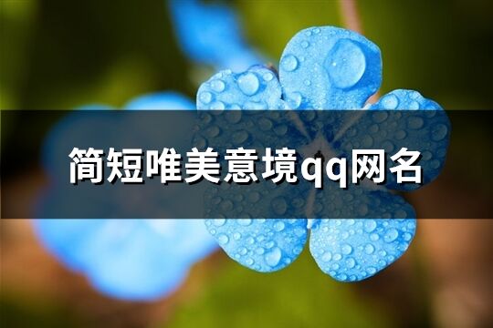 简短唯美意境qq网名(精选224个)