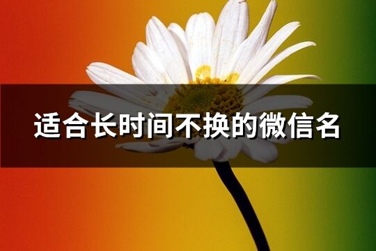 适合长时间不换的微信名(537个)