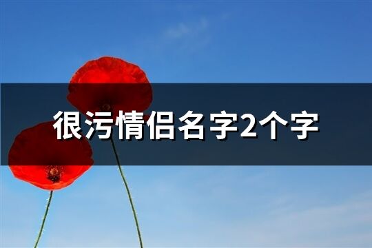 很污情侣名字2个字(110个)