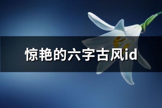 惊艳的六字古风id(276个)