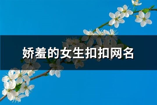 娇羞的女生扣扣网名(精选277个)